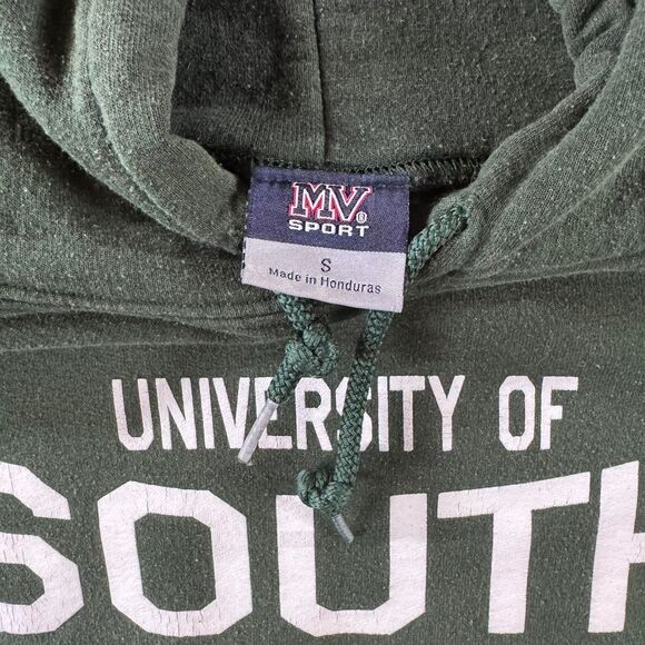 Vintage Womens University of South Florida Bulls Dark Green College Hoodie Sz S - Picture 3 of 3